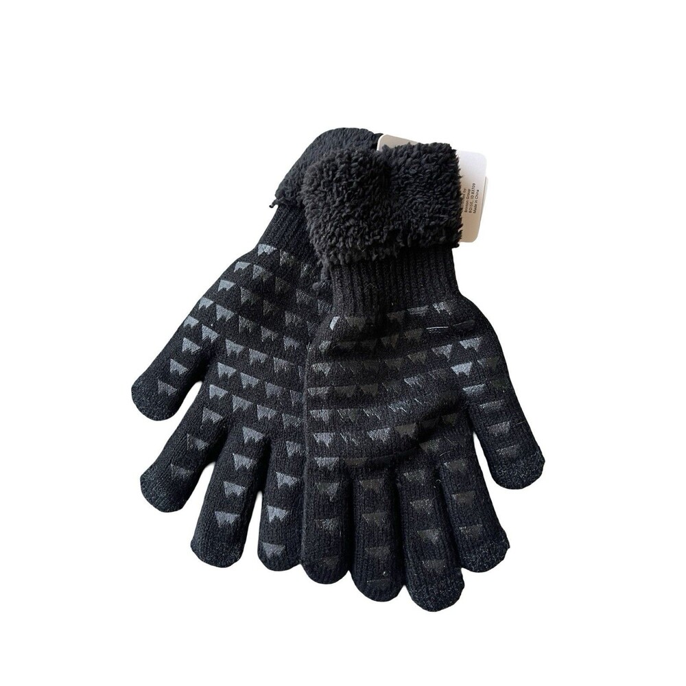 High Desert Gear‎ Black Winter Gloves Touchscreen Sherpa Cuff Grip New